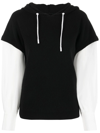 MAX & MOI TWO-TONE DRAWSTRING HOODIE