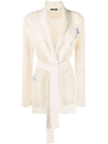 Canessa Crochet Cardigan With Appliqués In Nude