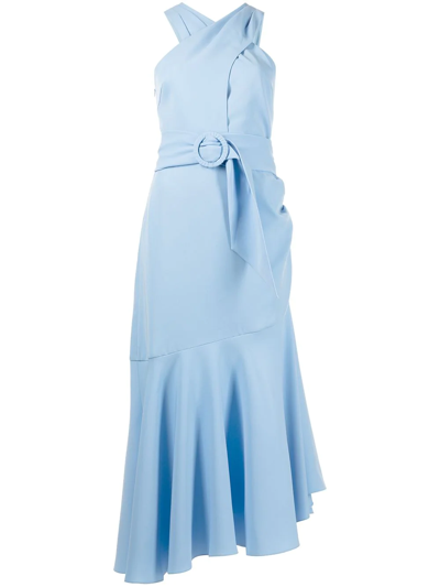 Sachin & Babi Naomi Belted Halter Dress In Cblu