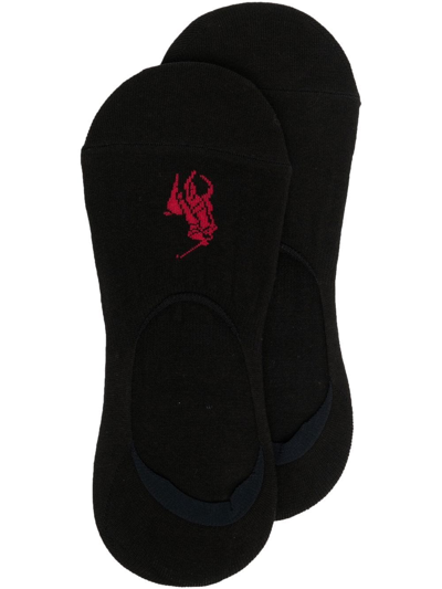 Polo Ralph Lauren Logo-print 3 Pack Socks In Black