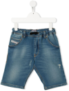 Diesel Teen Straight-leg Denim Shorts In Blue