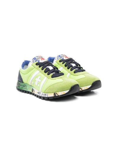 Premiata Kids' Lucy Lace-up Sneakers In Green