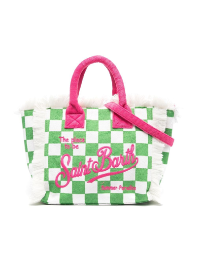 Mc2 Saint Barth Teen Colette Logo-embroidered Tote Bag In Green