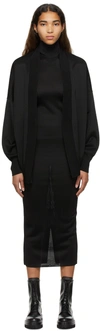 Alaïa Black Cardi Midi Dress In Black
