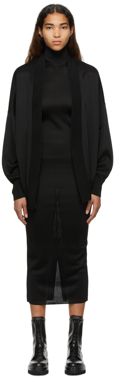 Alaïa Black Cardi Midi Dress