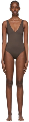 ASCENO BROWN COMPORTA ONE-PIECE SWIMSUIT