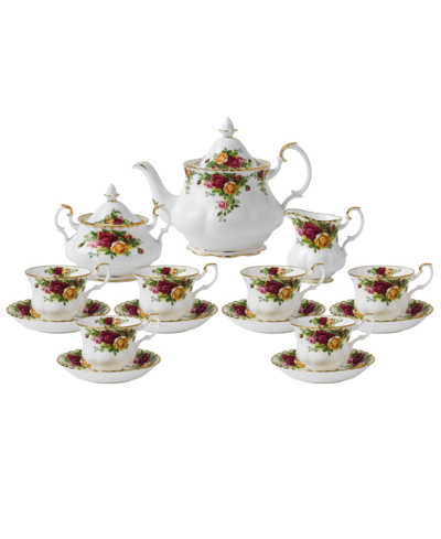 Royal Albert Old Country Roses Tea Set, 15 Pieces In Multi