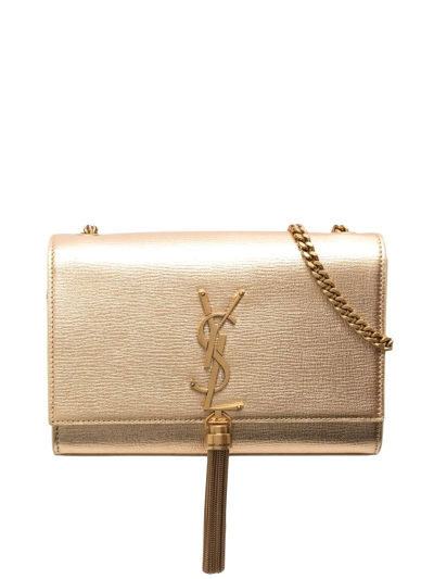 Saint Laurent Kate Chain Satchel Bag In Gold