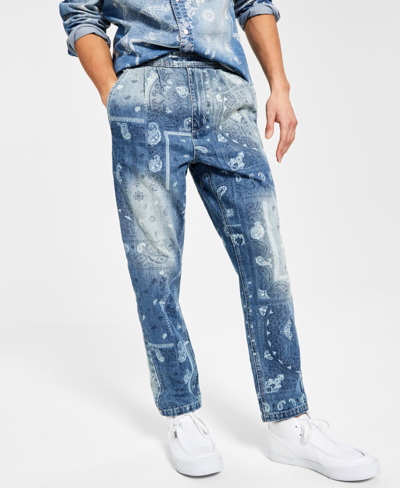 Sun + Stone Men's Philbin Crop-fit Bandana Paisley Jeans, Created For Macy's In Combo A Pompado