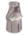 BADGER BASKET EMPRESS ROUND BABY BASSINET WITH CANOPY