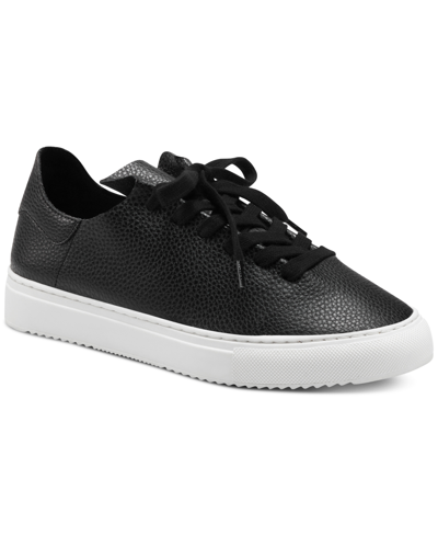 Charter Club Padmaa Lace-up Sneakers, Created For Macy's Women's Shoes In Black Leather