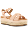 Ugg Women's Neusch Platform Sandals In Peach Fuzz Suede