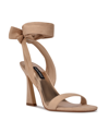 Nine West Kelsie Ankle Tie Sandal In Beige
