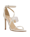 Guess Women's Felecia Lucite Dress Sandals Women's Shoes In White Croc/clear