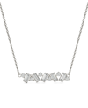 CHARLES & COLVARD MOISSANITE FIXED BAGUETTE NECKLACE (3/4 CARAT TOTAL WEIGHT CERTIFIED DIAMOND EQUIVALENT) IN 14K WHIT