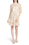 Love By Design Marion Smock Neck Babydoll Dress In Dream Of Flowers