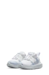Nike Kids' Crater Impact Sneaker In White/ Aura/ Metallic Silver