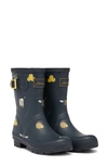 Joules 'molly' Rain Boot In Navy Bee Keeper