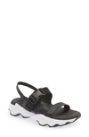 Sorel Women's Kinetic Impact Slingback Wedge Sandals Women's Shoes In Black/white