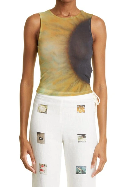 Paloma Wool Ojito Eye Print Top Aquamarine