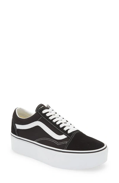 Vans Old Skool Platform Trainers In Black And White