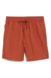 Madewell Re-sourced Everywear Shorts In Dark Brick