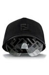 Fendi Baseball Cap With Shield Sunglasses In Black