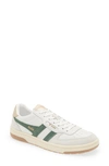 Gola Hawk Sneaker In White/ Darkgreen/ Gold