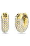 Swarovski Dextera Pavé Hoop Earrings In Crystal Gold
