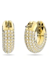 Swarovski Gold-tone Pave Crystal Dextera Hoop Earrings, 0.62"