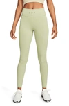 Nike Dri-fit One Luxe 7/8 Leggings In Dusty Green