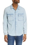 Frame Unison Denim Button-up Shirt In Blue