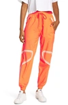 Adidas By Stella Mccartney High Waist Recycled Polyester Track Pants In Apsior