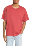 Elwood Core Oversize Cotton Jersey T-shirt In Vintage Red