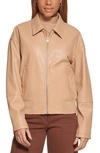 Levi's Faux Leather Jacket In Tan/beige
