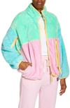 Ugg Marlene Ii Fleece Jacket In Spring Grn / Daydream / Laguna