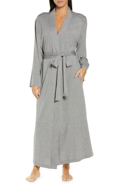 Papinelle Basic Knit Robe In Dark Grey