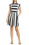 Boden Cotton Jersey T-shirt Dress In Navy And Ivory Stripe