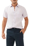 Rodd & Gunn Palm Beach Short Sleeve Slim Fit Shirt In Lilac