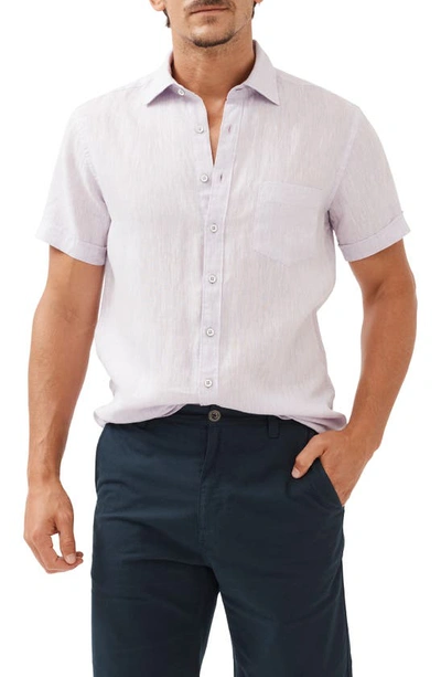 Rodd & Gunn Regular Fit Ellerslie Linen Shirt In Lilac
