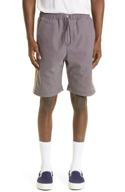 Ahluwalia Drawstring Side-stripe Track Shorts In Braun