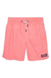 Vineyard Vines Kids' Island Chappy Swim Trunks In Bvi Lines Knockout
