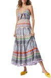 ALICE AND OLIVIA MINKA TIEFT MIX PRINT COTTON MAXI DRESS