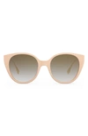 Fendi Baguette Cat Eye Sunglasses In Shiny Pink / Gradient Brown