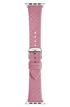 Missoni Men's Apple Watch Embossed Pink Leather Watch Strap/22mm