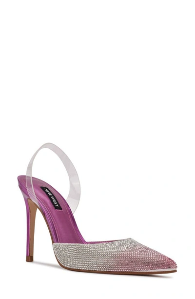 Nine West Fabry Slingback Pump In Pink Multi