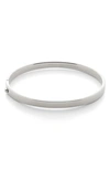 Monica Vinader Essential Hinged Bangle Bracelet In Sterling Silver