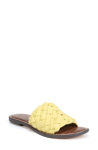 Sam Edelman Women's Griffin Woven Slide Sandals Women's Shoes In Butter Yellow