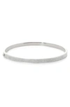 Monica Vinader Sterling Silver Diamond Pave Essential Bangle Bracelet