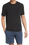 Tommy John Second Skin Pocket Sleep T-shirt In Black